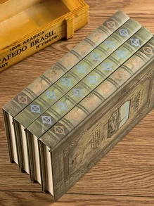 1入組復古圖案隨機筆記本 - 彩色 - 查看 2