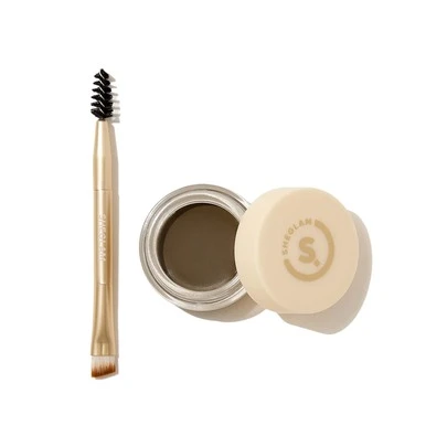 SHEGLAM Boss Brow Waterproof Pomade-Soft Brown Waterproof Eyebrow Cream Highly Pigmented Long Lasting Shaping Filling Eyebrow Makeup With Dual-Ended Brush Eyebrow Brand Beauty Makeup Face Paint Cosmetic For Women Girls Perfect For Spring Summer Ideal For Y2K Fancy Fashion Suitable For Birthday Mother'S Day Gift Rave Party Ready Best Color