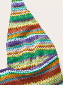 Soleia Bộ đồ hai mảnh nữ Lộ Lưng Buộc lại Sọc Boho - Nhiều màu - Xem 3