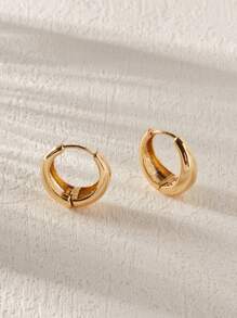 Vòng khuyên tai Tối giản - Vàng - Xem 2