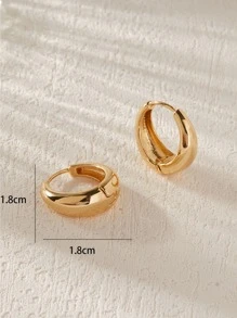 Vòng khuyên tai Tối giản - Vàng - Xem 5