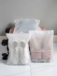 3 piezas Bolsa de paquete de viaje zapato - Blanco - Ver 1