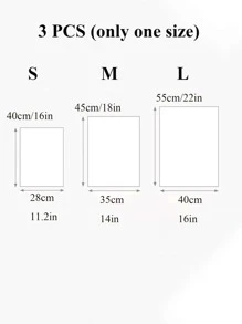 3 piezas Bolsa de paquete de viaje zapato - Blanco - Ver 3