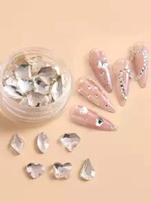 FULL BEAUTY 1 caja Decoración de uñas con diamante de imitación - transparente - Ver 1