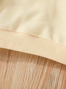 SHEIN Sudadera con bloque de color y bordado de letras para niño, elegante para otoño/invierno - Multicolor - Ver 4