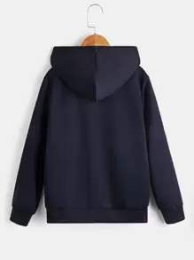 SHEIN Tween男孩籃球及標語圖形連帽衫和運動長褲