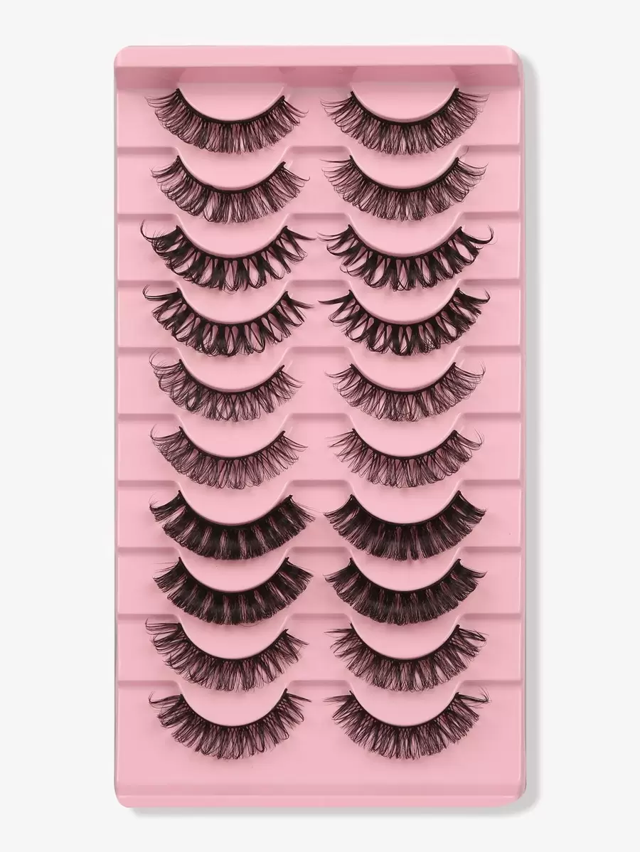 10 cặp mi giả riêng biệt - màu đen - Xem 1
