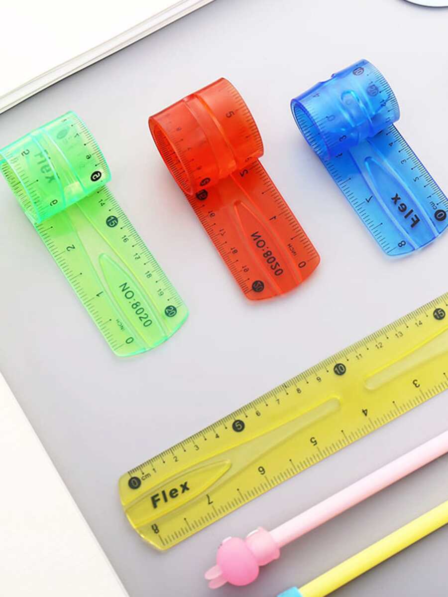 1 Stück zufällige Farbe Lineal, Lineale - Verschiedenfarbig - Übersicht 1