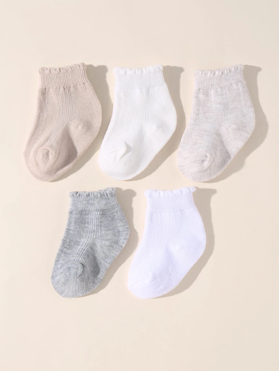 5 đôi tất rắn cho bé - Nhiều màu - Xem 1