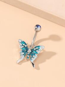 Nam Nữ Kim Cương Giả Bướm Trang Trí Rốn Bụng Vòng Giả Xuyên Không Gây Dị Ứng Dành Cho Nữ Không Cần Xuyên Cơ Thể Món Quà Trang Sức - Nhiều màu - Xem 4