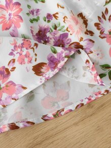 SHEIN Baby Floral Print Cami Dress - White - View 4