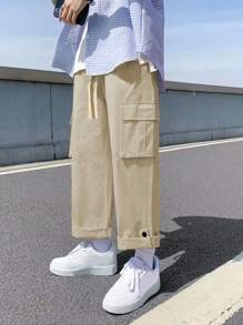 Manfinity Men Flap Pocket Cargo Pants - Khaki - View 6