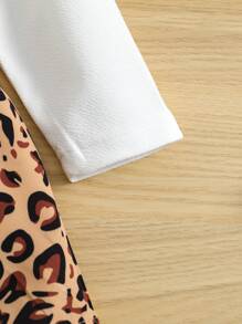 SHEIN Toddler Girls Leopard Print Dress - Multicolor - View 4