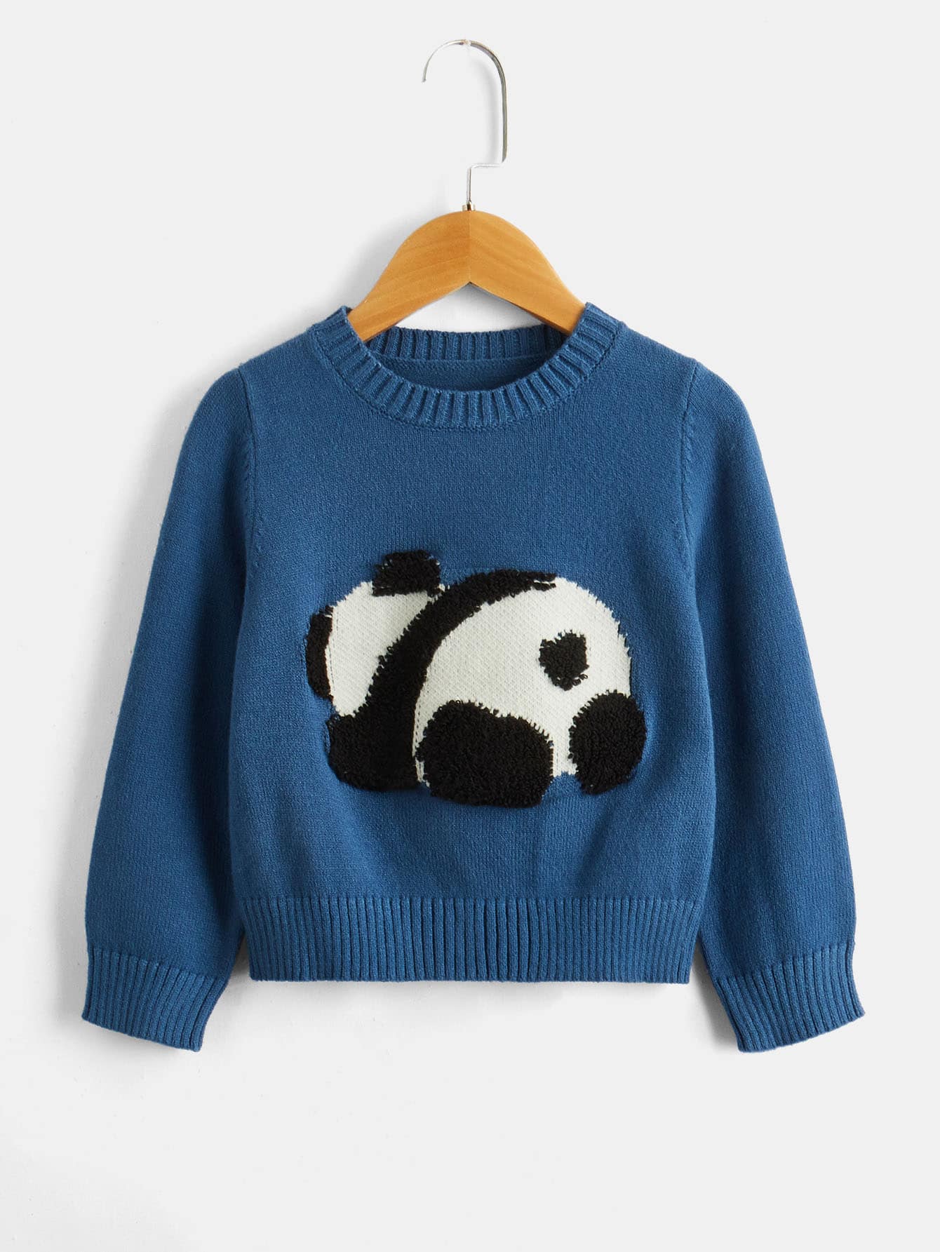 SHEIN Áo len cho bé trai tập đi Hoạt hình Giải trí - Màu xanh lam - Xem 1