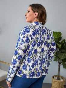 SHEIN LUNE Áo vest Plus size Hoa Tất cả trên in Giải trí - Nhiều màu - Xem 2