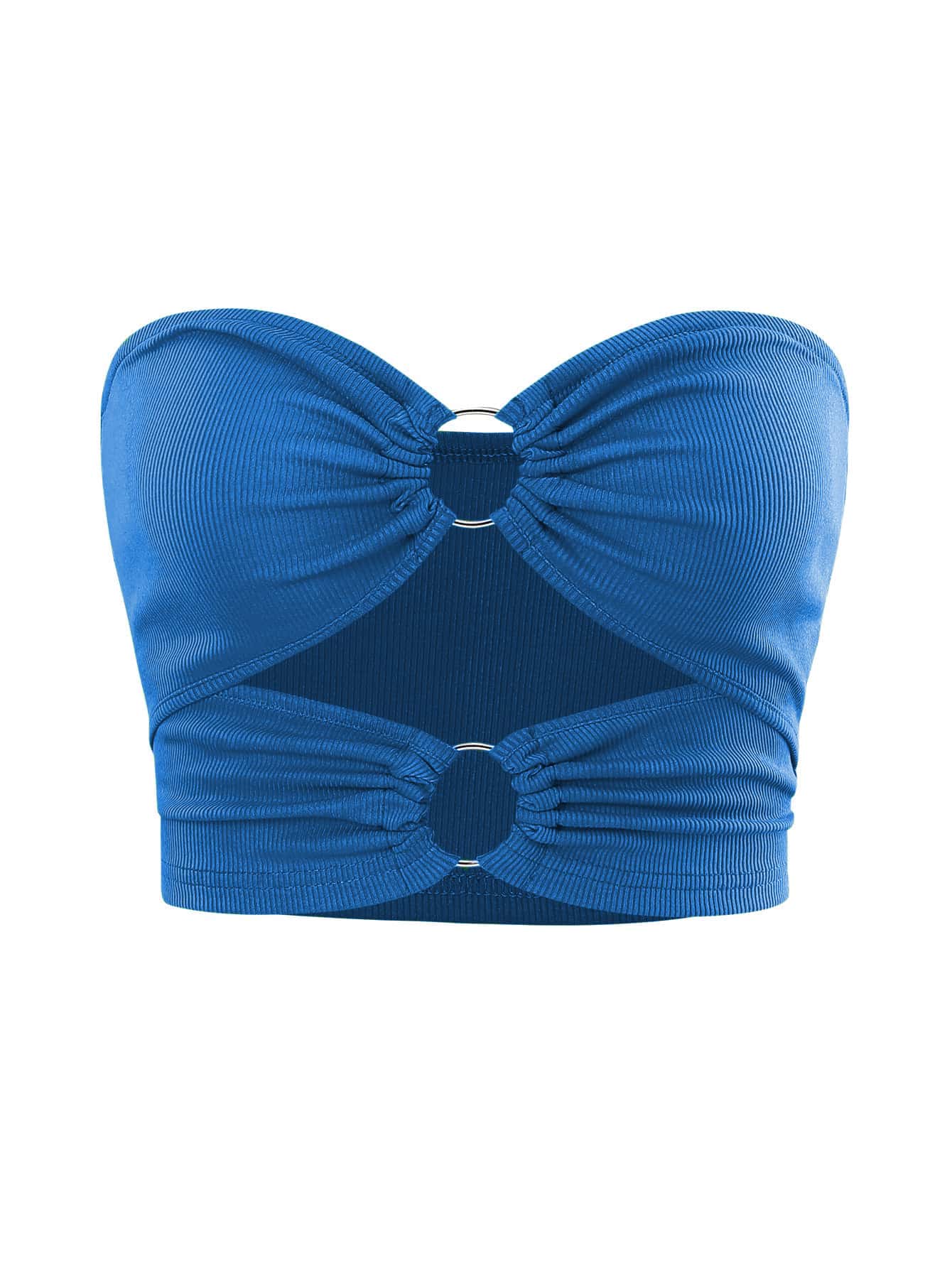 SHEIN Unity Top bandeau vinculado con aro O con abertura