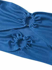 SHEIN Unity Top bandeau vinculado con aro O con abertura