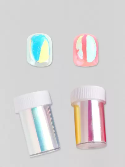 FULL BEAUTY 北極光星空紙2捲DIY美甲貼紙美甲裝飾物