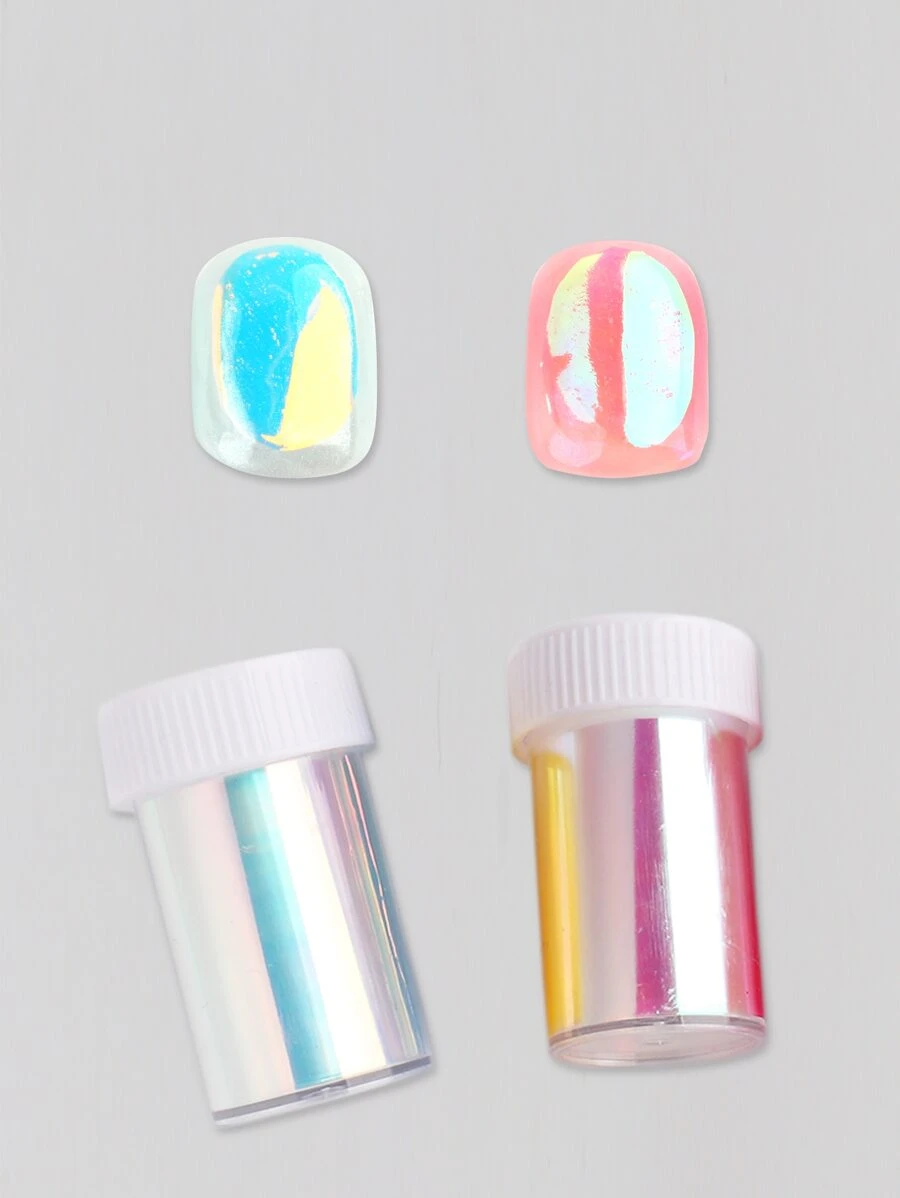 FULL BEAUTY 北極光星空紙2捲DIY美甲貼紙美甲裝飾物 - 彩色 - 查看 1