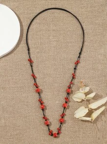 Collar con diseño de cuenta - Multicolor - Ver 2