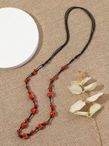 Collar con diseño de cuenta - Multicolor - Ver 3