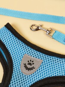 1入組透氣寵物背帶&1条皮带 - 藍色 - 查看 4