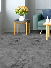 1入組素色毛絨地板貼紙簡約素色防滑防水地板貼紙家用 - 灰色 - 查看 8