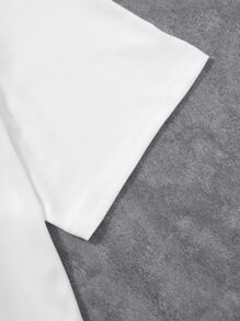 Manfinity Homme Bộ hai mảnh Nam Dây kéo Lá thư Sẵn sàng - trắng - Xem 3