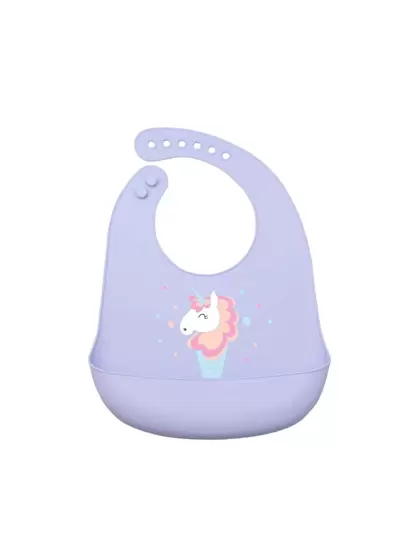 1pc Baby Cartoon Unicorn Print Bib