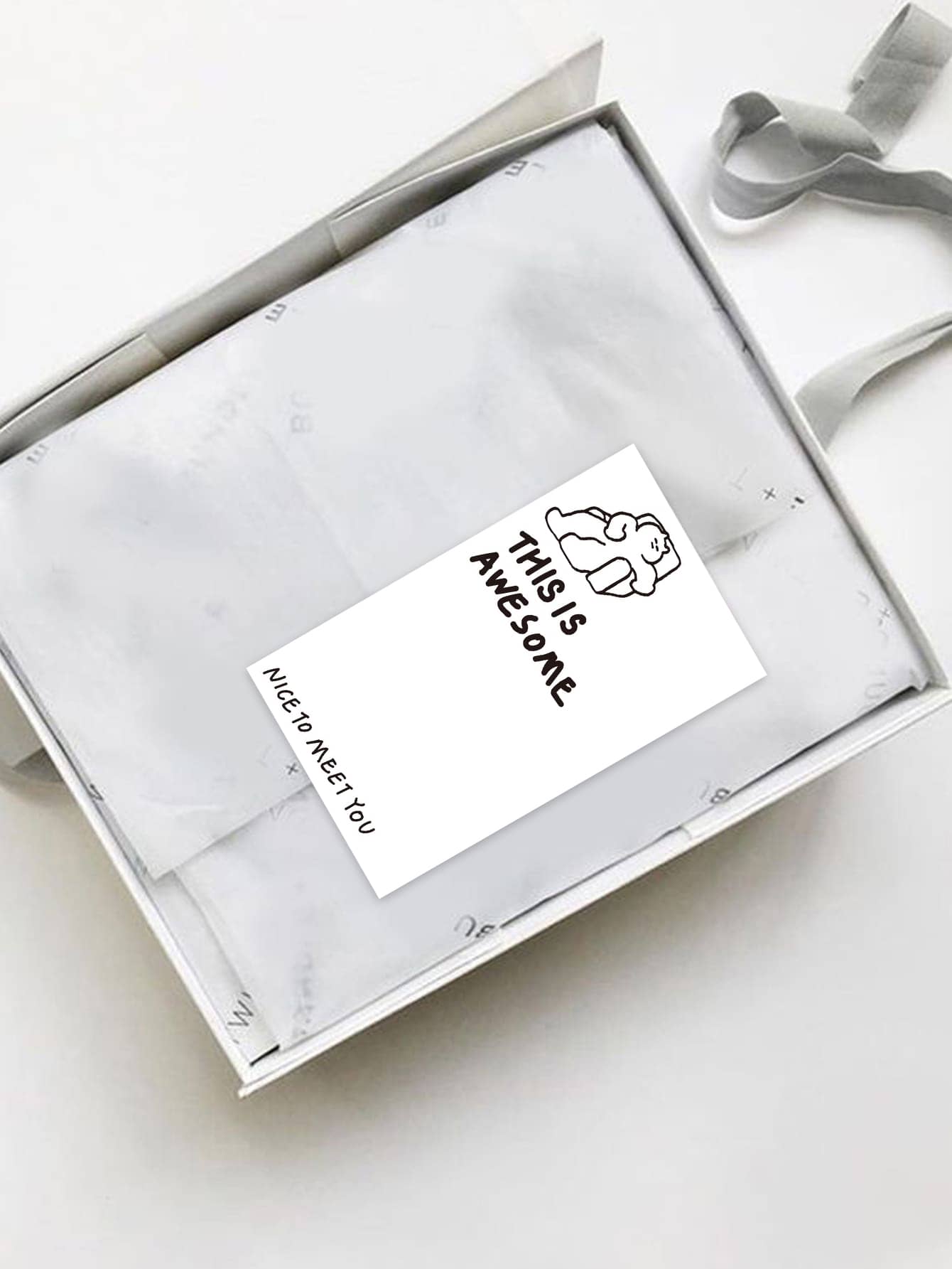50 miếng Slogan Graphic Gift Sticker - Đen và trắng - Xem 1