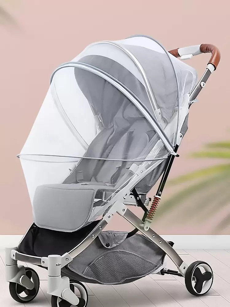 1 pièce Moustiquaire poussette de bébé - Blanc - Voir 1