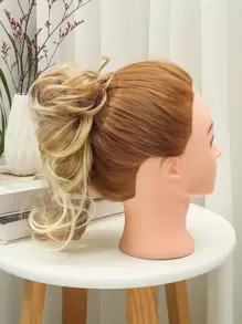 Short Body Wave Synthetic Hair Updo - Multicolor - View 1