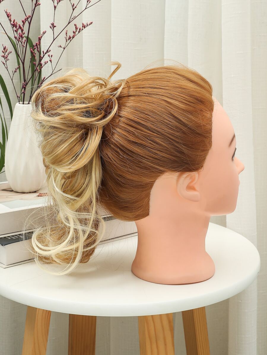 Short Body Wave Synthetic Hair Updo - Multicolor - View 1