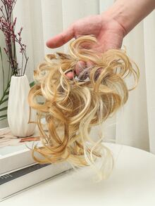 Short Body Wave Synthetic Hair Updo - Multicolor - View 4