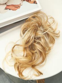 Short Body Wave Synthetic Hair Updo - Multicolor - View 6