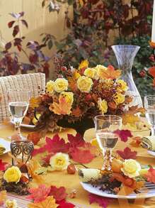 100pcs Mixed Color Artificial Maple Leaf, Plastic Fake Maple Leaf For Summer, Home Decor - Multicolor - View 5