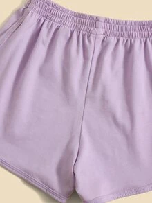 Niñas 3 piezas Shorts deportivos con nudo delantero - Multicolor - Ver 3