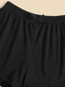 Niñas 3 piezas Shorts deportivos con nudo delantero - Multicolor - Ver 4