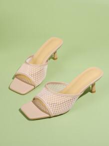 Women Bow & Rhinestone Decor Ankle Strap Sandals, Chunky Heeled Fashion Sandals Pink - Pink - View 5