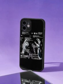 ROMWE Hộp đựng điện thoại hình chữ cái - màu đen - Xem 1