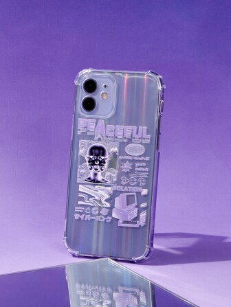 Coque de téléphone transparente à lettres