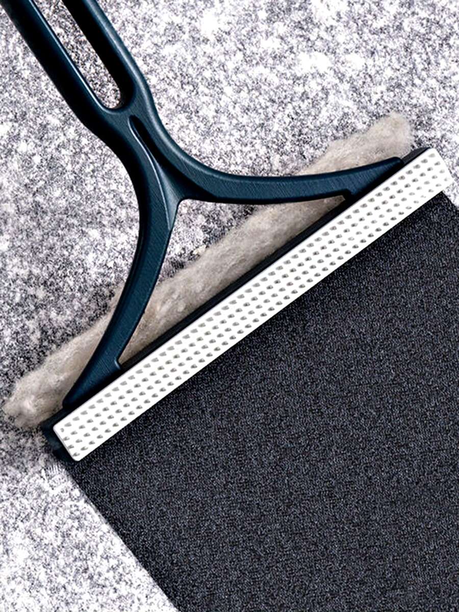 1入組隨機顏色便攜式衣服脫毛刷雙面家用手動脫毛器塑料棉絨刷適用於尼龍和羊毛布 - 彩色 - 查看 1