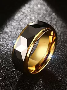 1pc Cubic Zirconia Silver Sandblasted Ring