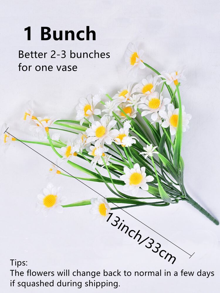 1branch Artificial Daisy Rama Decoration Rama E-I-D - White - View 3