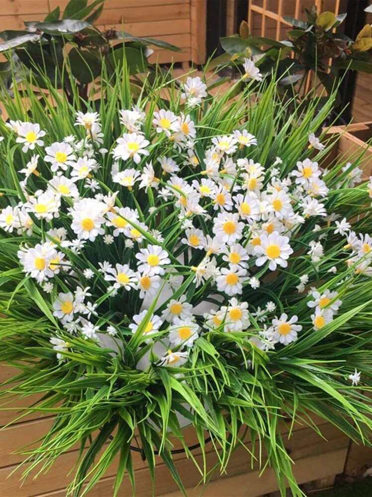 1branch Artificial Daisy Rama Decoration Rama E-I-D - White - View 5