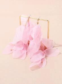 1 đôi bông tai trang trí hàng ngày cho phụ nữ đính cườm thời trang - Màu Hồng baby - Xem 2