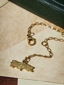 HARRY POTTER X SHEIN 4件套金色飞贼翅膀装饰首饰套装，礼物，情人节，返校季 - 金黃色 - 查看 6