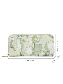 Floral Pattern Checkbook Cover Lightweight Modern Business Credit Card ID Card Cash Business Casual Teacher's Day Teacher Gifts Work Business Commute Travel Holiday Office Vacation For Anniversary For Birthday Gift On Valentine Day For Gift For Lady For Female White-Collar Workers Gift Hibiscus For Women Wallet Purse Wallet Long Wallet