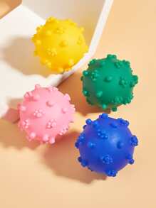 1入組隨機色寵物發聲玩具球 - 彩色 - 查看 1