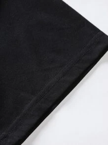 Manfinity Hombres Camiseta con estampado de slogan - Negro - Ver 5